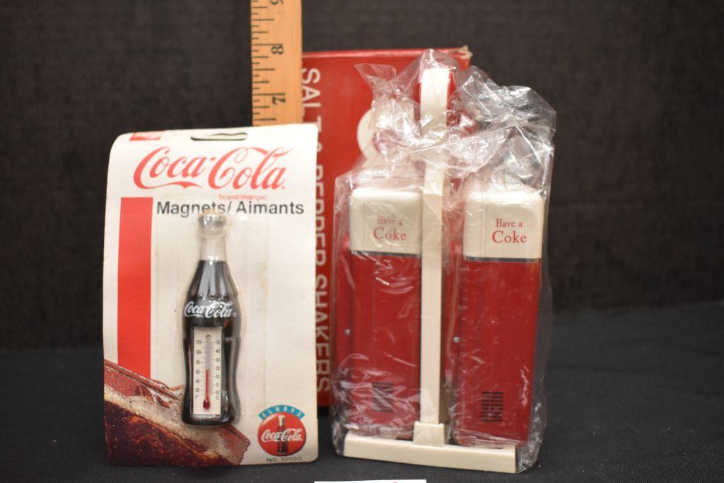 Set of Coke New in Box S&P and New Magnetic Thermometer