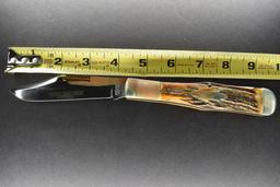 Winchester Trademark, 1920 S 91, Single Blade, Manmade Antler Handle - Some