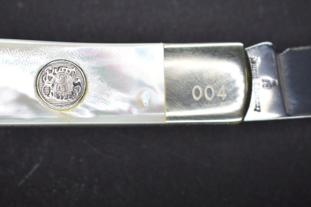 Burnt Chimney Germany Stainless, #004, Single Blade, "Mother of Pearl" Manm