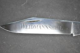 Weidmansheil, Solingen Germany, Single Blade w/ Lock Back, Manmade Antler H