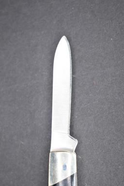 Buck #309, 2 Blade, 3 inches, Balck Mandmade Handle