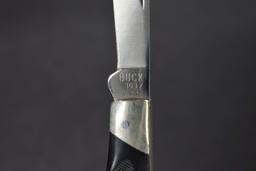 Buck #309, 2 Blade, 3 inches, Balck Mandmade Handle