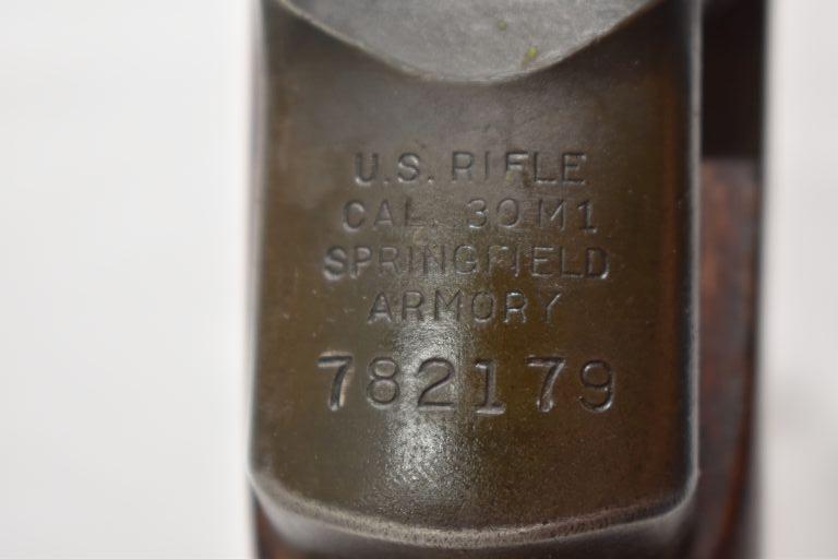 Springfield Armory M1 Garand, "E.Mc.F." and Crossed Cannons Stamped on Left