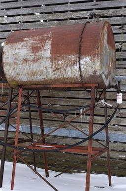 Diesel Barrel On Stand, 500 Gallon