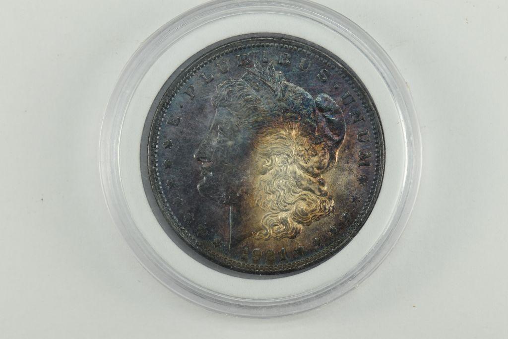 1921 Toned Morgan Silver Dollar