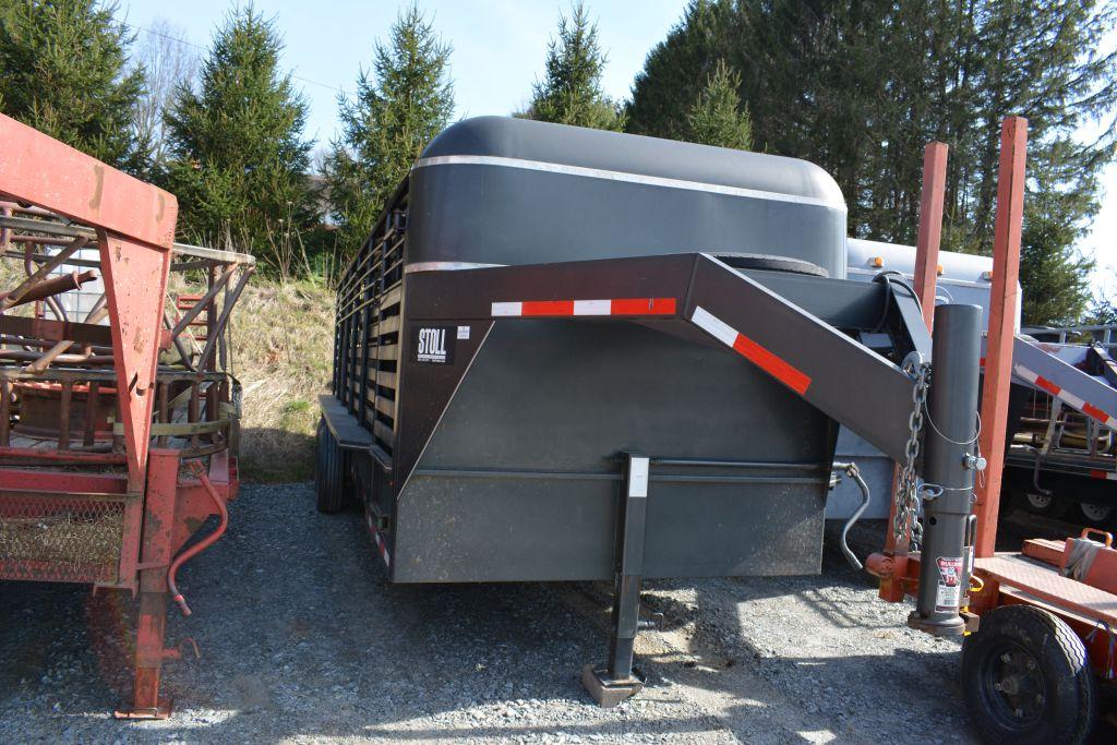 2015 Stoll 24 ft Livestock Trailer, excellent shape, good rubber, 8,000 lb.