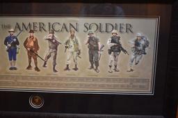 American Soldier (all wars) NRA Framed Poster