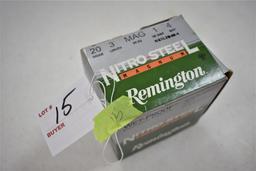 1 - Box of 25, 20 ga. Remington 3" 4 shot