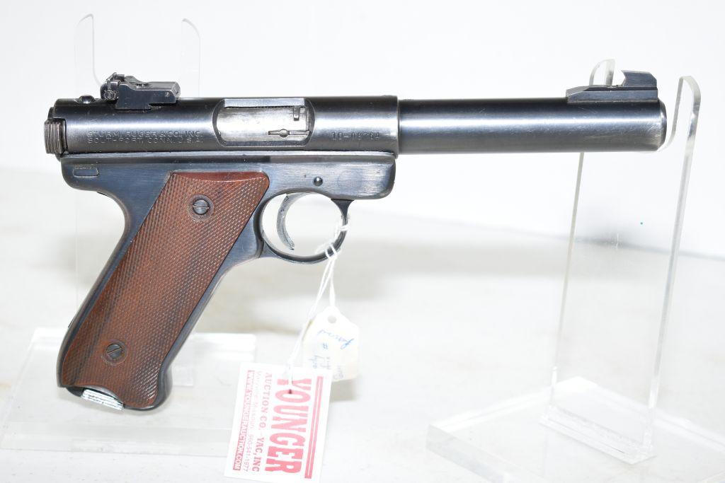 Ruger Mark I 5 1/2” T-512 Pistol, 22, SN-10-08764, Thumb Rest Grip, Proof M