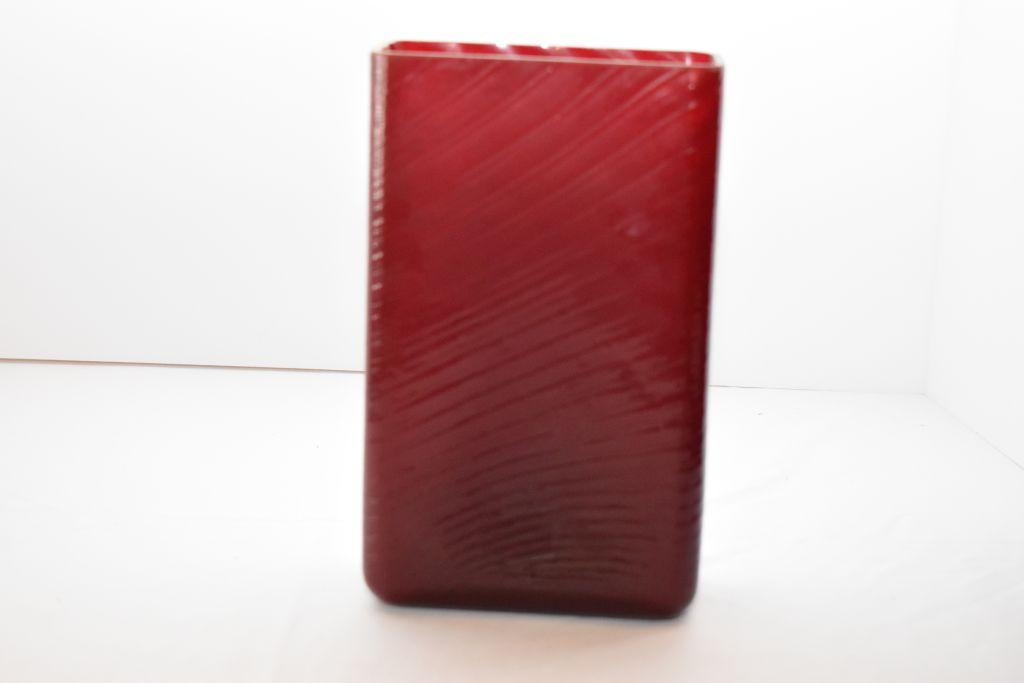 Art Glass  - Red Brick Glass Vase