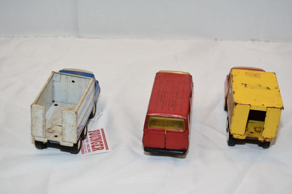 Group of 3 Tonka Toys: 2 Trucks and 1 Van