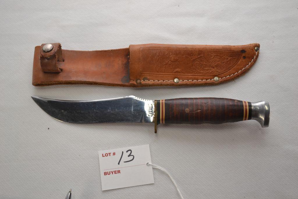 Kabar #1237 Skinner Knife w/ Leather Sheath, 9.5 in.