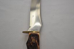 Imperial Prov R.I. USA Kit Carson Knife w/ Stag Horn and Sheath 6 in. Blade