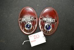 Pair of Blue Dot Chevy Tail Light Lenses