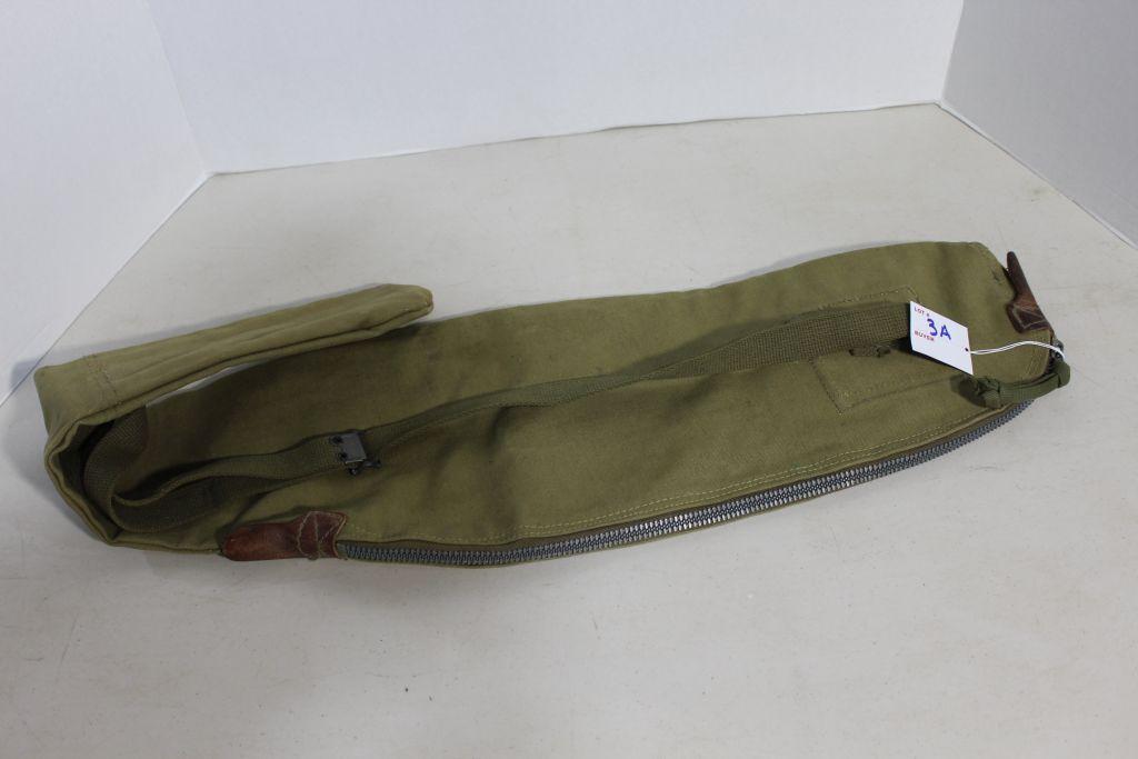 Canvas Rifle Case, Labeled "U.S.", w/attached sling, 38 inches long, orignal issue for M1 Carbine