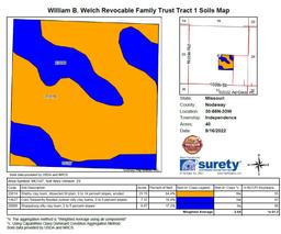 Tract 1 - Features 40 Acres ± of upland hill ground with some diversion terracing completed. Farm ha