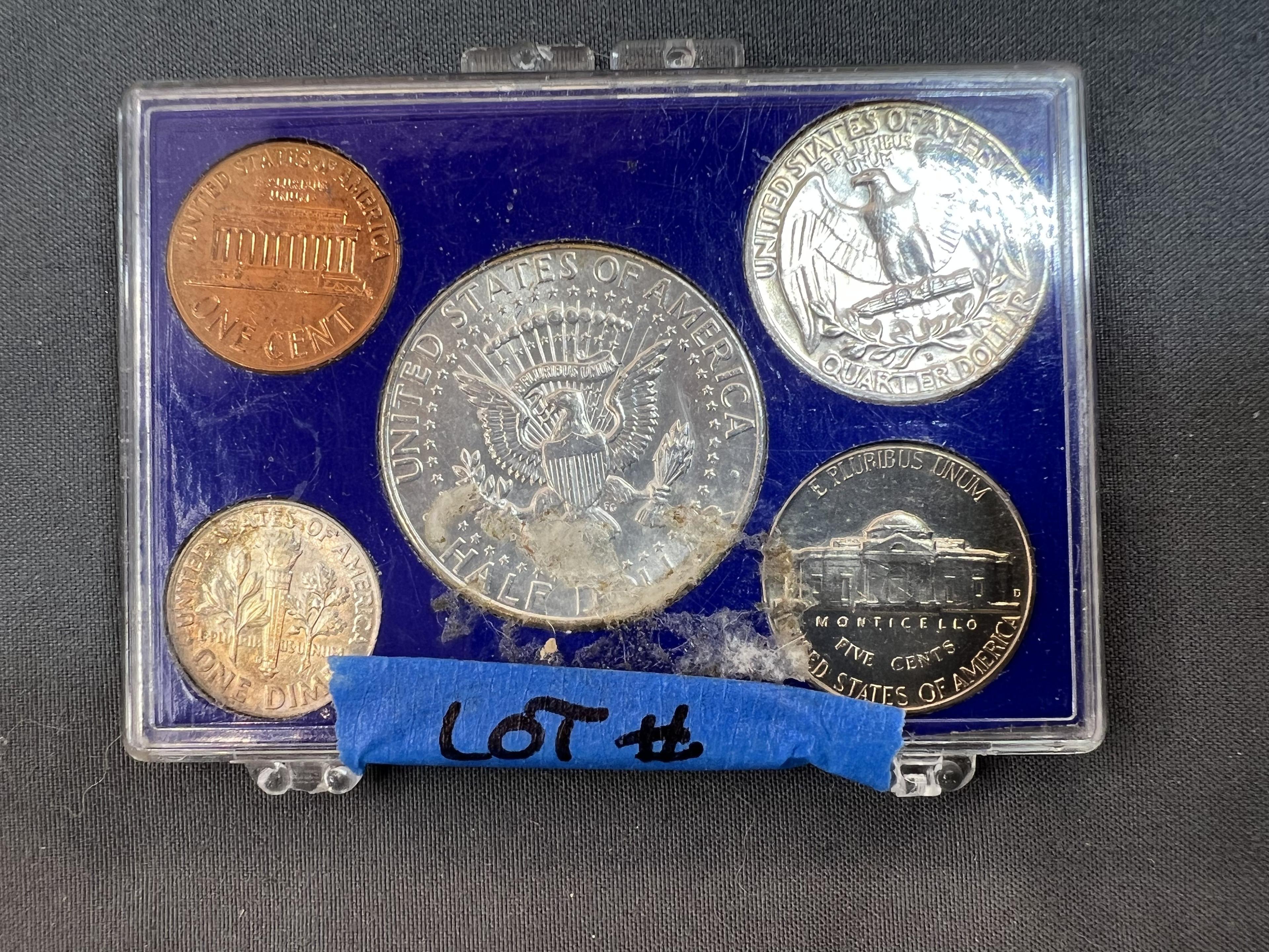 1964D United States Mint Set - Small Plastic Holder