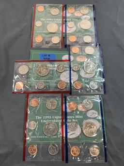 Three 1993 United States Mint Sets - Complete P&D