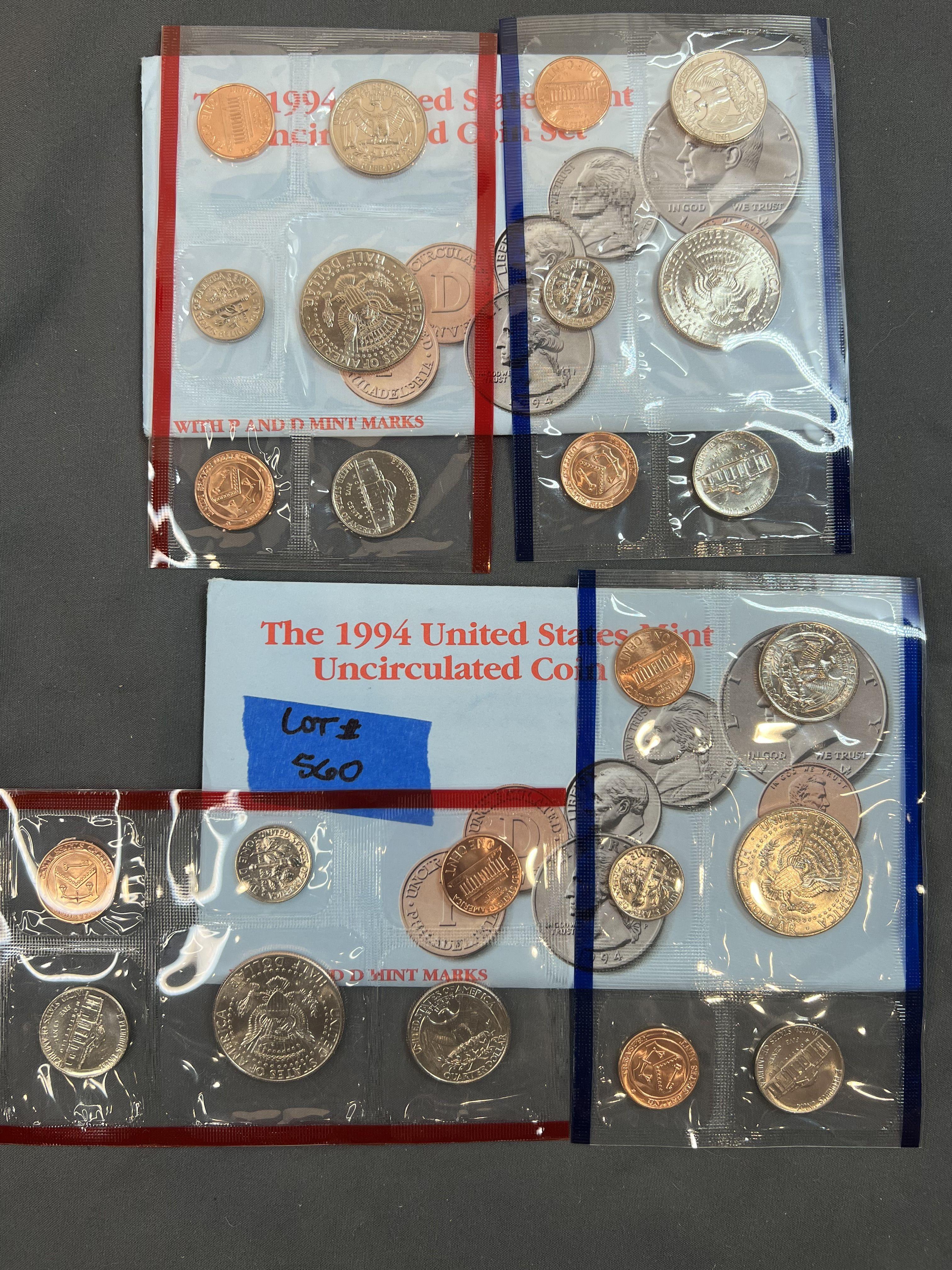 Two 1994 United States Mint Sets - Compete P&D