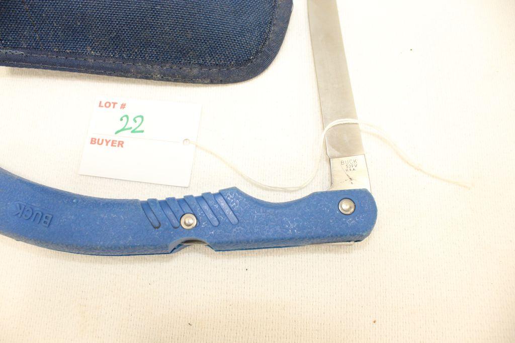 Buck Knife, #539, 1989, w/canvas sheath