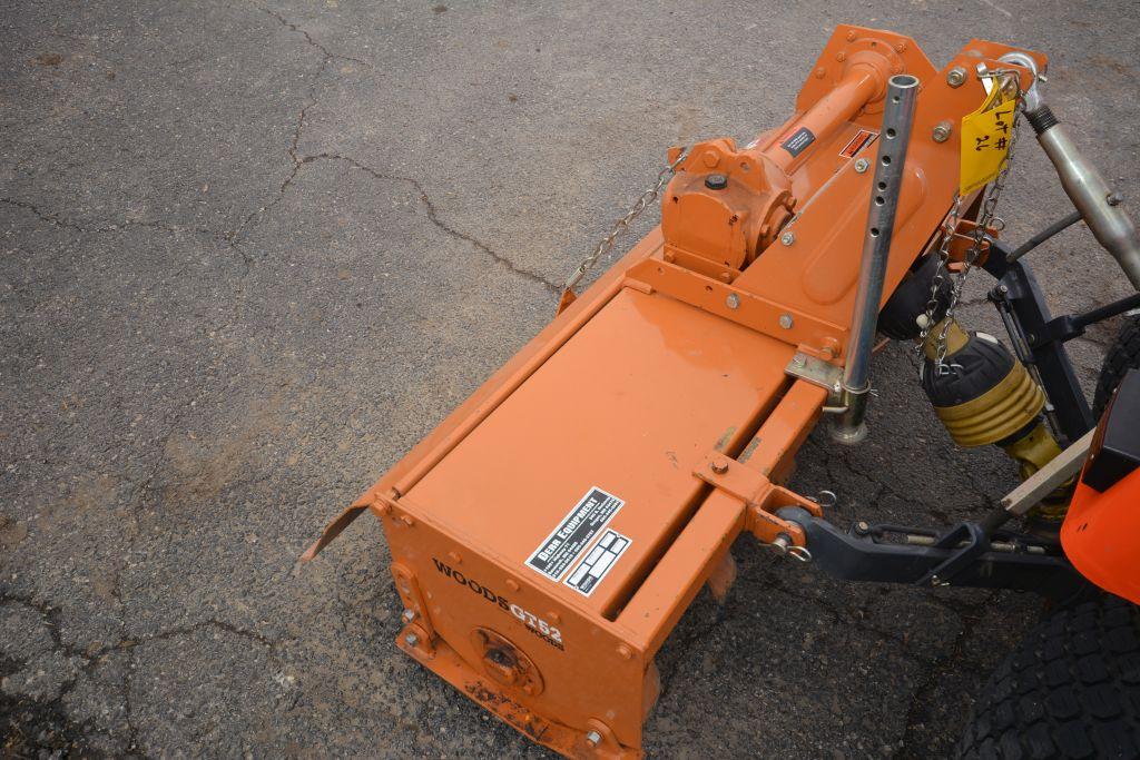 Woods GT 52 Garden Tiller, 3pt, 540pto, Like New