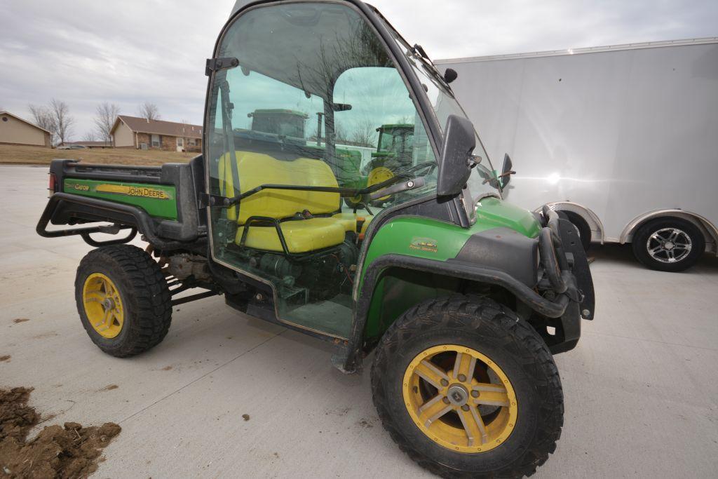 2012 John Deere 825i Gator, 16,000 miles, Electric Hoist On Bed, Has Good 14" Pickup Tires, Glass Ca