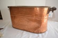 Copper Wooden Handled Boiler; No Lid