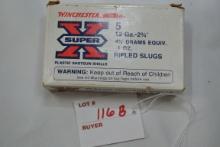 Winchester Super X 12 Ga. 2-3/4" 1 oz. Rifled Slug Shotgun Shells; 5 Rds.