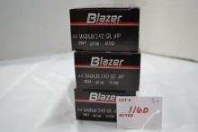 Blazer 44 Magnum 240 gr. JHP Cartridges; 3 Boxes 50 Rds./Box