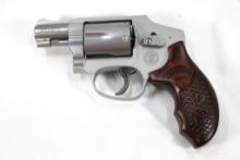 Smith & Wesson Model 642 .38 SPL Double Action Revolver; 1-7/8" BBL; w/Wood Grips and Hard Case; SN