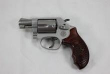 Smith & Wesson Model 637 .38 SPL Double Action Revolver; 1-7/8" BBL; w/Wood Grips and Hard Case; SN