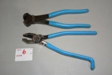 Pair of Channellock Nippers No. 358 and Wire Cutters No. 350-S; Like New