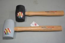 Pair of Estwing Deadhead Rubber Mallets w/Hickory Handles