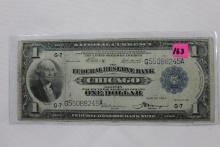 $1 Federal Reserve Bank Chicago - May 18, 1914 Large Sized Note