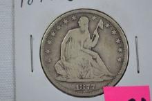 1877 CC Sitting Liberty Half Dollar F-VF