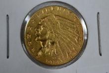 1913 Indian Head 2 1/2 Dollar Gold Piece - MS