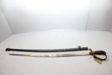 German WWI Officer’s Sword w/Metal Scabbard; Marked w/War Eagle Logo Over 61; Matching S/N 252 On Sw
