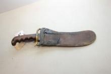 U.S. 1904 Army Hospital Corps Bolo Knife w/Leather Scabbard and Belt Lanyard; S.N. 23597; Made By Sp