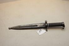 Swedish Model 1896 Stainless Steel Bayonet w/Metal Scabbard; Marked EJAB; Good Condition; SN 1252; 8