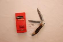 Camillus Model 26 2-Blade Folding Hunter's Knife w/Stag Handle; Non-Matching Camillus Box