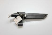 Buck Model 119 Hunting Knife w/Factory Leather Wrap Around Handle Sheath; Pre-1986; 5-3/4" Blade, 10