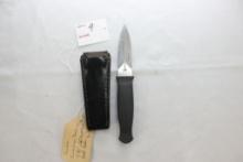 Gerber Guardian Back-Up Knife w/Leather Sheath; Designed By R. W, Loveless, Portland, OR; 3-1/2" Bla