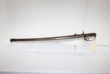 WWII Era Japanese NCO Cavalry Sword w/Metal Scabbard and Push-Button Release; SN 59764; Mfg. By Nati