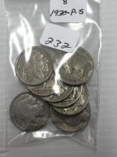 8-1930P & S Buffalo Nickels - Average Circulated Condition