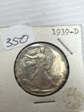 1939D Walking Liberty Half Dollar - XF