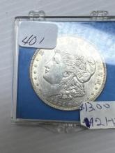 1921 Morgan Silver Dollar - AU+