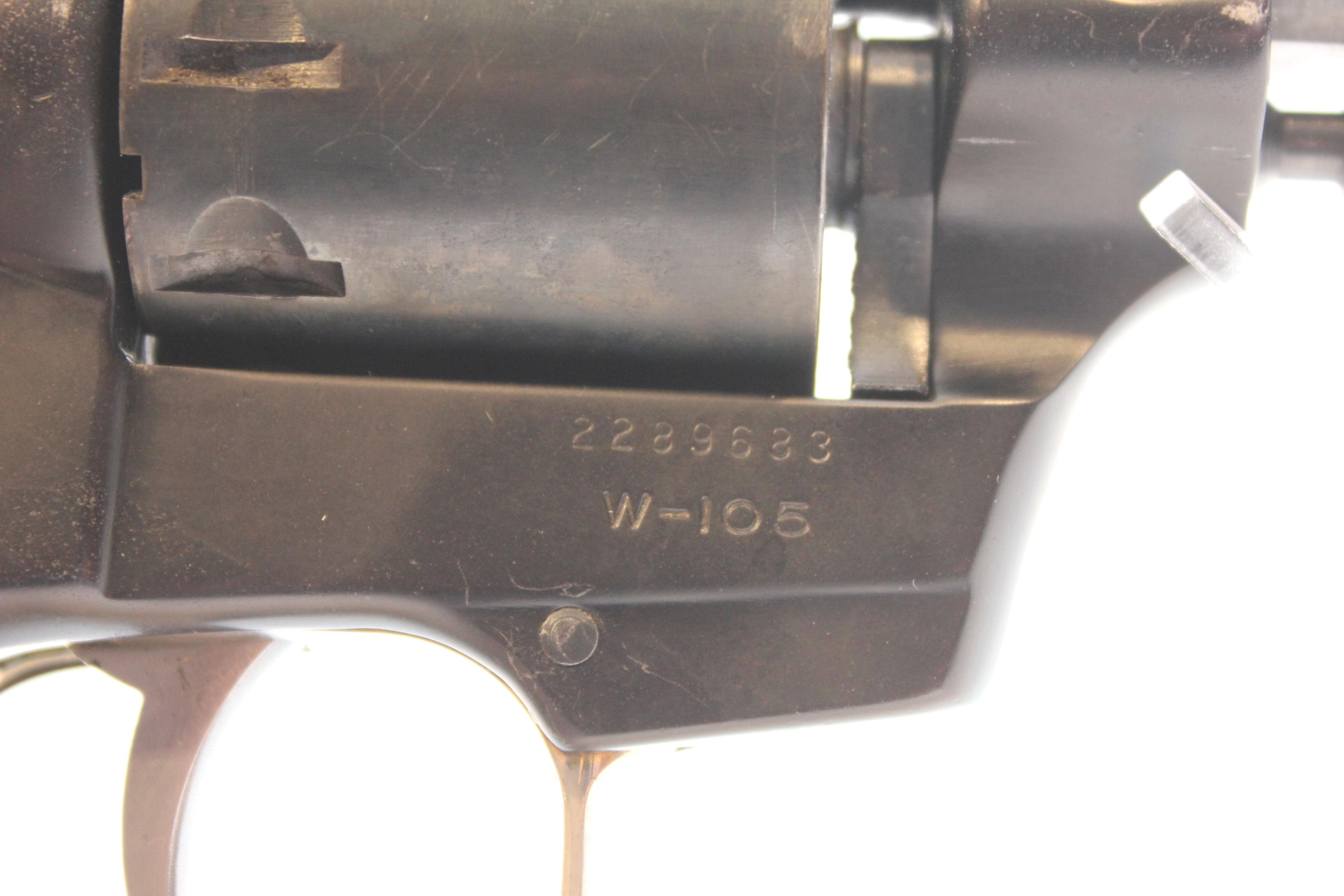 High Standard Durango Model W-105 .22 LR 9-Shot Double Action Revolver w/4-1/2" BBL, Nickel Handle,