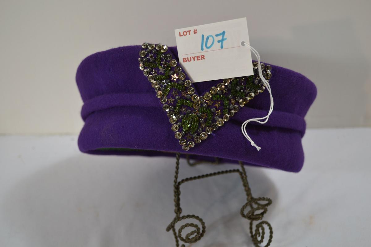 Vintage Purple Felt Ladies Hat by Leighton in Des Moines