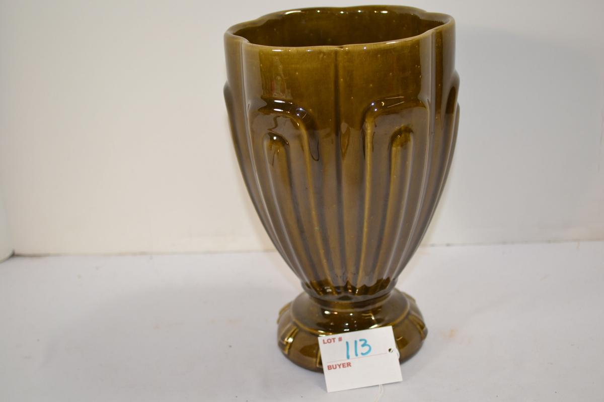 Haeger Art Deco Green Glaze Vase from Maryville Florists; 9"