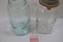 Pair of Vintage Quart Mason Jars